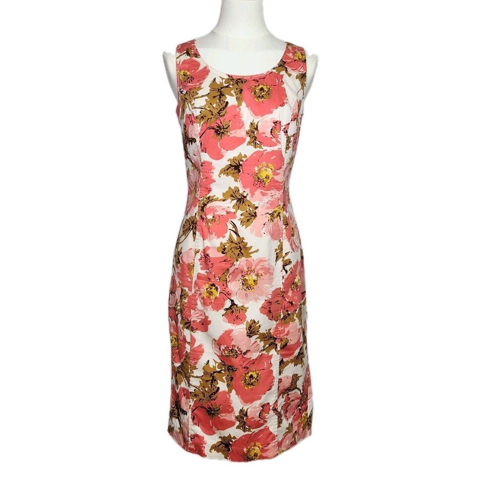 Vintage Newport News 90s Pink Floral Wiggle Sheath Dress 4 Cottagecore Coquette